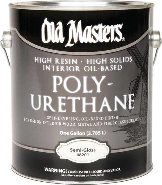 Old Masters 48201 Polyurethane, Semi-Gloss, Liquid, Clear, 1 gal, Can [SKU: ORG1918945]