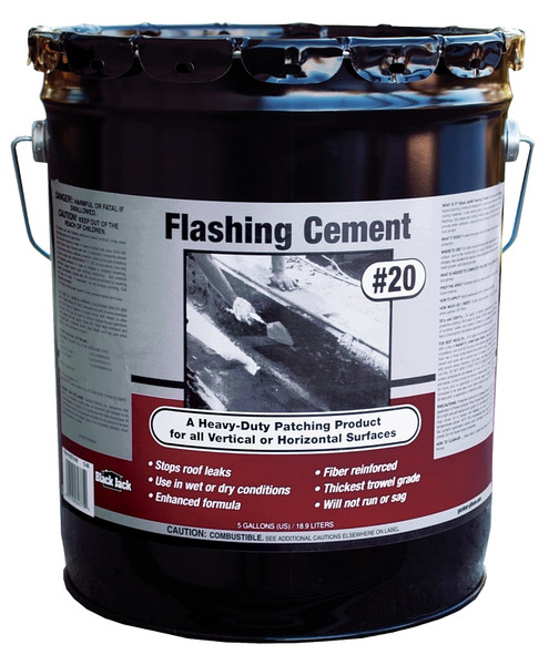 Gardner 6237-9-30 Flashing Cement, Black, 5 gal Pail [SKU: ORG6922926]