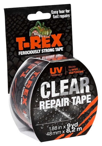 T-Rex 241535 Repair Tape, 9 yd L, 1.88 in W, Clear [SKU: ORG1959089]