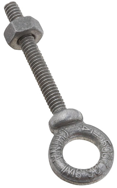 National Hardware N245-076 Eye Bolt, 1/4-20 Thread, 1-7/8 in L Thread, 1/2 in ID x 7/8 in OD Dia Eye, 2 in L Shank [SKU: ORG4549937]