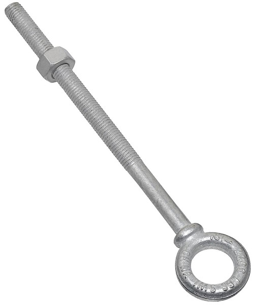 National Hardware N245-175 Eye Bolt, 1/2-13 Thread, 5-7/8 in L Thread, 1 in ID x 1-3/4 in OD Dia Eye, 8 in L Shank [SKU: ORG8889255]