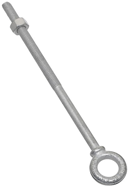 National Hardware N245-183 Eye Bolt, 1/2-13 Thread, 5-7/8 in L Thread, 1 in ID x 1-3/4 in OD Dia Eye, 10 in L Shank [SKU: ORG9347600]