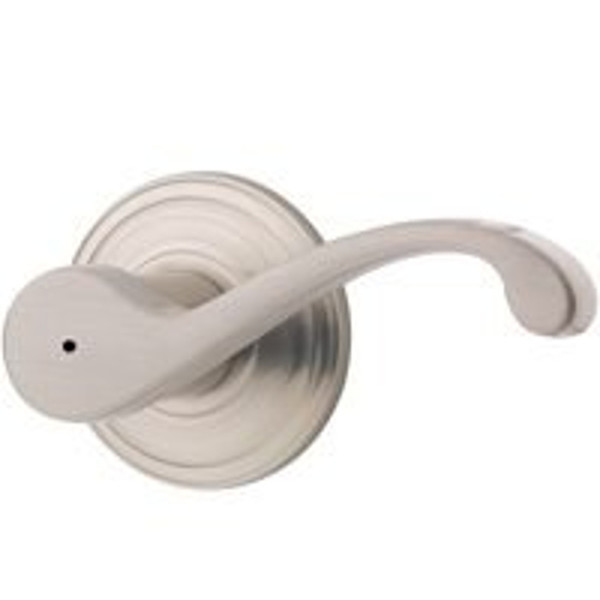 Kwikset Signature Series 730CHL15RCLRCSBX Privacy Lever, 4-7/32 in L Lever, Satin Nickel [SKU: ORG0990341]