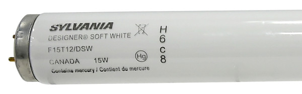 Sylvania 21551 Fluorescent Bulb, 15 W, T12 Lamp, Medium Lamp Base, 693 Lumens, 3000 K Color Temp, Warm White Light [SKU: ORG8217085]