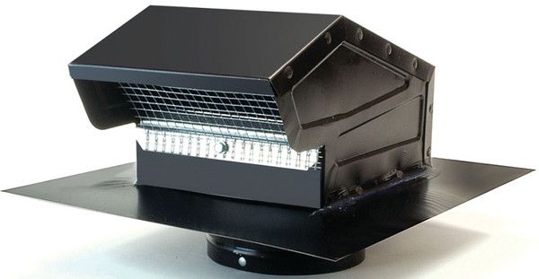 Master Flow GNV4BL Goose Neck Ventilator, Black, Galvanized [SKU: ORG2197168]