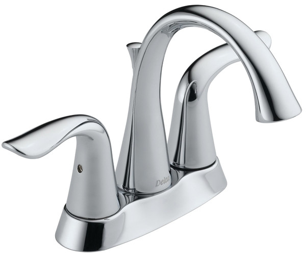 DELTA Lahara Series 2538-MPU-DST Bathroom Faucet, 1.2 gpm, 2-Faucet Handle, Brass, Chrome Plated, Lever Handle [SKU: ORG6533459]