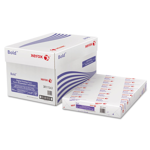 Bold Digital Printing Paper, 98 Bright, 24 lb Bond Weight, 11 x 17, White, 500/Ream [SKU: XER3R11543R]