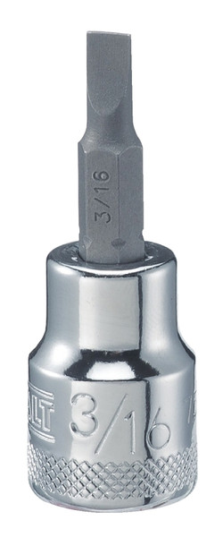 DeWALT DWMT75449OSP Slotted Screwdriver Bit Socket, 3/16 in Tip, 3/8 in Drive, Polished Chrome Vanadium [SKU: ORG7523186]