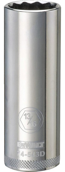 DeWALT DWMT74543OSP Drive Socket, 13/16 in Socket, 1/2 in Drive, 12-Point, Vanadium Steel, Polished Chrome [SKU: ORG7515992]