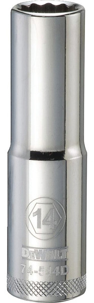 DeWALT DWMT74544OSP Drive Socket, 14 mm Socket, 1/2 in Drive, 12-Point, Vanadium Steel, Polished Chrome [SKU: ORG7516008]