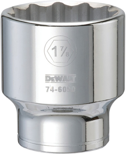 DeWALT DWMT74605OSP Drive Socket, 1-7/8 in Socket, 3/4 in Drive, 12-Point, Vanadium Steel, Polished Chrome [SKU: ORG7516529]