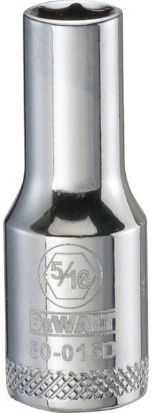 DeWALT DWMT80016OSP Drive Socket, 5/16 in Socket, 3/8 in Drive, 6-Point, Vanadium Steel, Polished Chrome [SKU: ORG7518202]