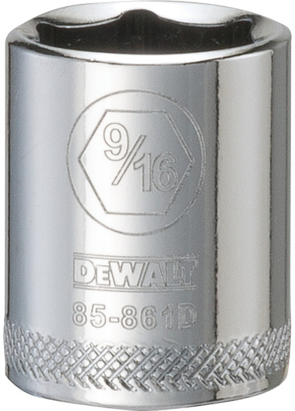 DeWALT DWMT85861OSP Hand Socket, 9/16 in Socket, 1/4 in Drive, 6-Point, Vanadium Steel, Polished Chrome [SKU: ORG7518210]