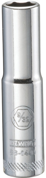 DeWALT DWMT86044OSP Drive Socket, 9/32 in Socket, 1/4 in Drive, 6-Point, Vanadium Steel, Polished Chrome [SKU: ORG7518426]