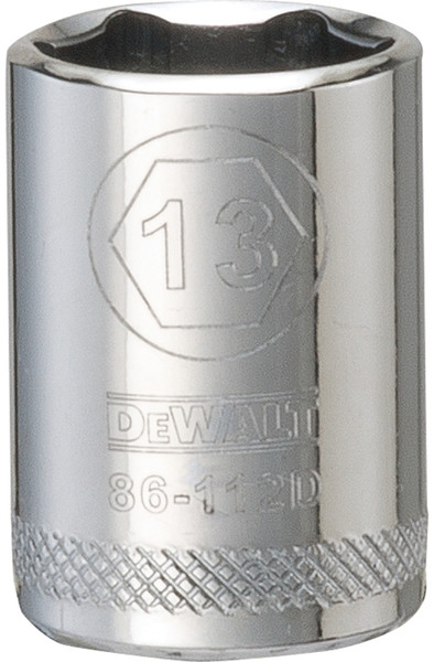 DeWALT DWMT86112OSP Hand Socket, 13 mm Socket, 1/4 in Drive, 6-Point, Vanadium Steel, Polished Chrome [SKU: ORG7518756]
