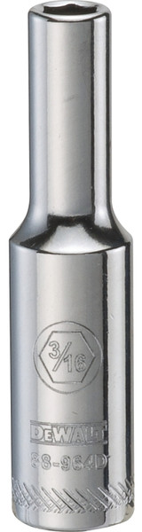 DeWALT DWMT88964OSP Drive Socket, 3/16 in Socket, 1/4 in Drive, 6-Point, Vanadium Steel, Polished Chrome [SKU: ORG7520083]