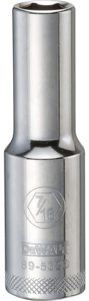 DeWALT DWMT89532OSP Drive Socket, 7/16 in Socket, 1/2 in Drive, 6-Point, Vanadium Steel, Polished Chrome [SKU: ORG7520372]