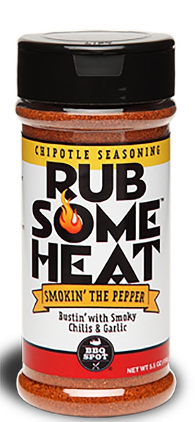 BBQ SPOT OW85020-6 Rub Some Heat Seasoning, Chipotle Flavor, 6 oz [SKU: ORG2371060]