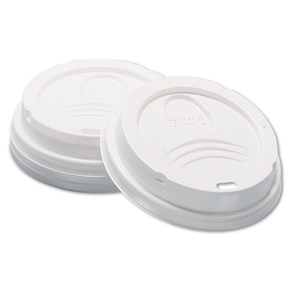 Dome Hot Drink Lids, Fits 8 oz Cups, White, 100/Sleeve, 10 Sleeves/Carton [SKU: DXED9538]