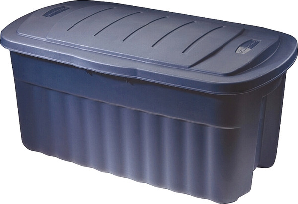 Rubbermaid RMRT400001 Storage Container, Polyethylene, Dark Indigo, 36.9 in L, 21.3 in W, 18.3 in H [SKU: ORG3892155]