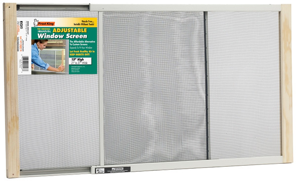 Frost King W.B. Marvin AWS1537 Window Screen, 15 in L, 21 to 37 in W, Aluminum [SKU: ORG8721763]