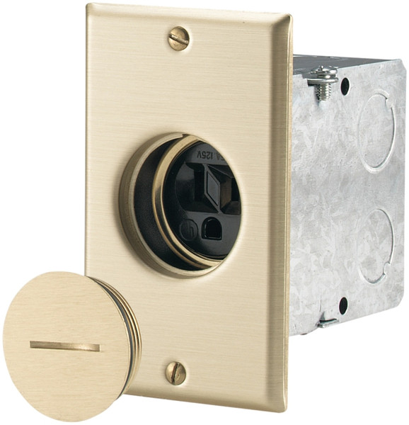 Eaton Cooper Wiring TR5797 Floor Box Receptacle, 2 -Pole, 125 V, 15 A [SKU: ORG4907325]