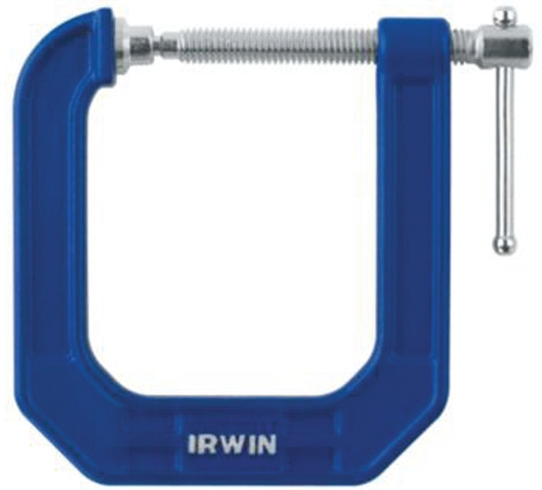 IRWIN 225123 C-Clamp, 900 lb Clamping, 2 in Max Opening Size, 3-1/2 in D Throat, Steel Body, Blue Body [SKU: ORG3481348]