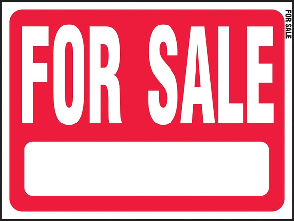 HY-KO RS-604 Real Estate Sign, For Sale, White Legend, Plastic, 24 in W x 18 in H Dimensions [SKU: ORG6054845]