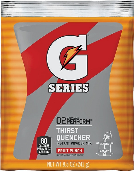 Gatorade 03808 Thirst Quencher Instant Powder Sports Drink Mix, Powder, Fruit Punch Flavor, 8.5 oz Pack [SKU: ORG6968812]