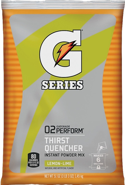 Gatorade 03967 Thirst Quencher Instant Powder Sports Drink Mix, Powder, Lemon-Lime Flavor, 51 oz Pack [SKU: ORG6968408]