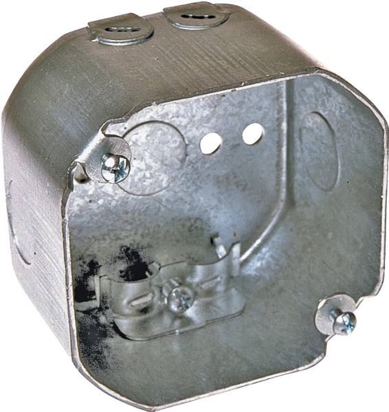 RACO 175 Octagonal Box, 4 in OAW, 2-1/8 in OAD, 4 in OAH, 3 -Knockout, Steel Housing Material, Gray [SKU: ORG6168678]