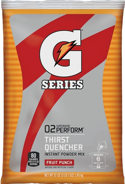Gatorade 33690 Thirst Quencher Instant Powder Sports Drink Mix, Powder, Fruit Punch Flavor, 51 oz Pack [SKU: ORG8893182]