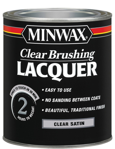Minwax 155100000 Brushing Lacquer, Liquid, Clear, 1 qt, Can [SKU: ORG2605475]