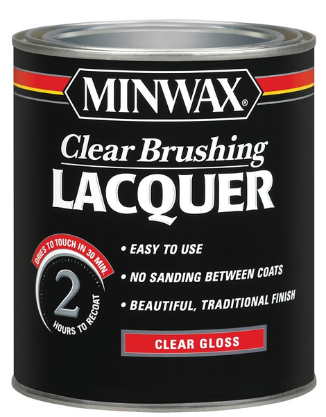 Minwax 155000000 Brushing Lacquer, Gloss, Liquid, Clear, 1 qt, Can [SKU: ORG2999555]