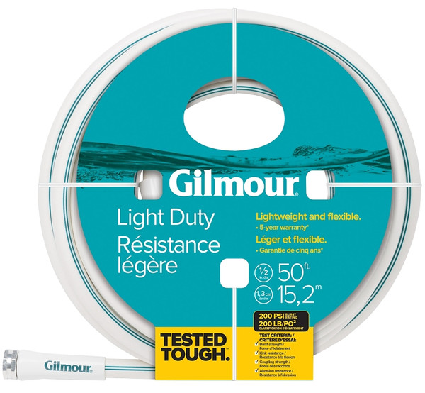 Gilmour 884501-1001 Safe Hose, 1/2 in ID, 50 ft L, White [SKU: ORG3163953]