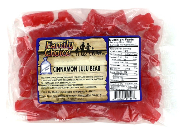 Family Choice 1154 Juju Bear Candy, Cinnamon Flavor, 11.5 oz [SKU: ORG8225658]