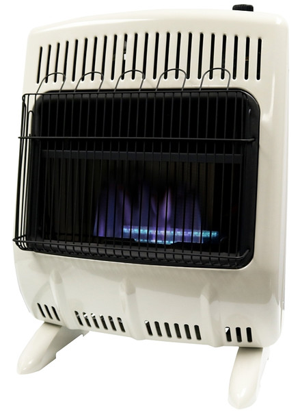 Mr. Heater MHVFDF20BFT Vent-Free Blue Flame Dual Fuel Heater, 20 lb Fuel Tank, Liquid Propane, Natural Gas, White [SKU: ORG3312741]