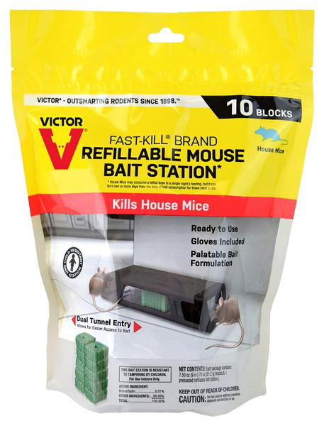 Victor Fast-Kill M922 Mouse Bait Station, 2 -Opening, Plastic [SKU: ORG0057091]