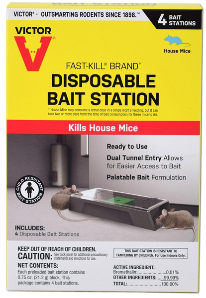 Victor Fast-Kill M915 Mouse Bait Station, 2 -Opening, Plastic [SKU: ORG9528852]