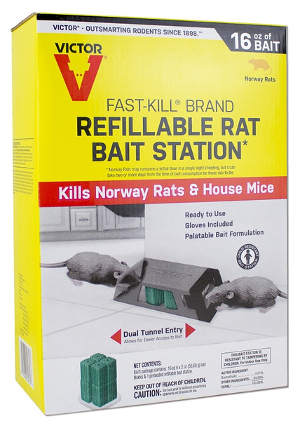 Victor Fast-Kill M930 Rat Bait Station, 2 -Opening, Plastic [SKU: ORG0057117]