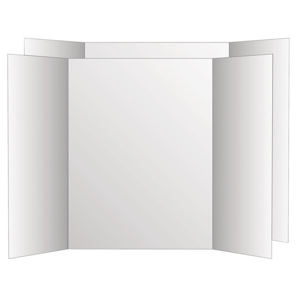 Two Cool Tri-Fold Poster Board, 36 x 48, White/White, 6/Carton [SKU: GEO26790]