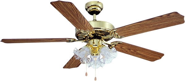 Boston Harbor Ceiling Fan Light Kit, 3-Speed, 5-Blade, 52 in Sweep [SKU: ORG9389362]