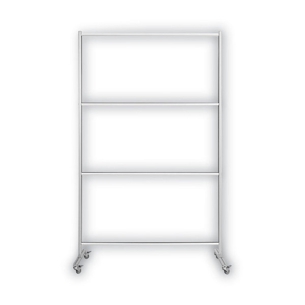 Protector Series Mobile Glass Panel Divider, 49 x 22 x 69, Clear/Aluminum [SKU: BVCDSP123046]