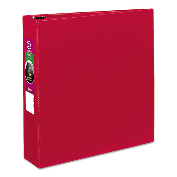 Durable Non-View Binder with DuraHinge and Slant Rings, 3 Rings, 2" Capacity, 11 x 8.5, Red [SKU: AVE27203]
