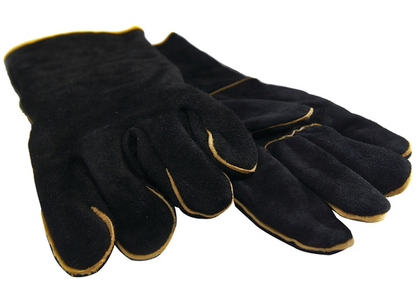 GrillPro 00528 BBQ Gloves, #1, Leather, Black [SKU: ORG7577224]