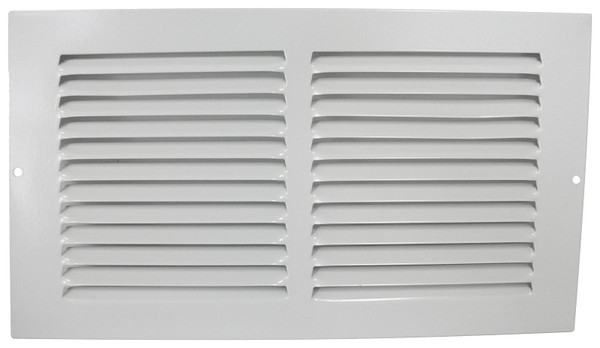 ProSource BBRA12X6 Baseboard Register, 13-3/4 in L, 7-3/4 in W, 50 deg Air Deflection, Steel, White [SKU: ORG3099348]