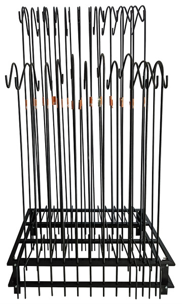 Landscapers Select HDSHD1002 Shepherd's Hook Rack, 27-1/2 in L, 47-1/4 in H, Steel, Black [SKU: ORG8219735]