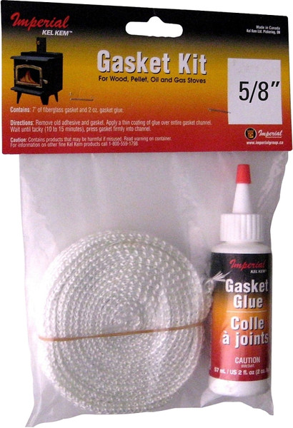 Imperial KK0142 Gasket Tape Kit, 7 ft L, 5/8 in W, Fiberglass [SKU: ORG5385505]