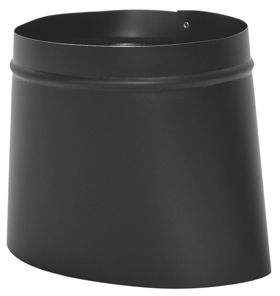 Imperial BM0039 Stove Pipe Boot, 7 x 6 in, Crimp, 24 ga Thick Wall, Black, Matte [SKU: ORG8545485]