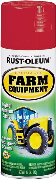 RUST-OLEUM 7466830 Farm Equipment Spray Paint, Gloss, International Red, 12 oz, Aerosol Can [SKU: ORG2406296]
